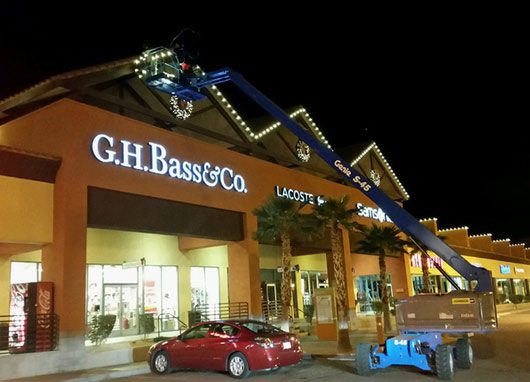 GH Bass & Co. Light Installation
