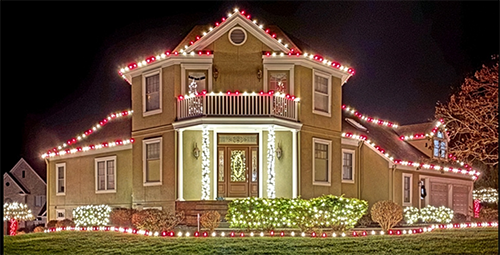 LIghts on house
