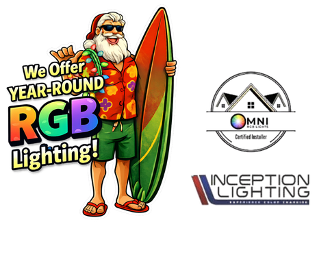 Year-round RGB lighting installation by We Hang Christmas Lights featuring Inception Lighting - colorful programmable LED lighting for homes and businesses